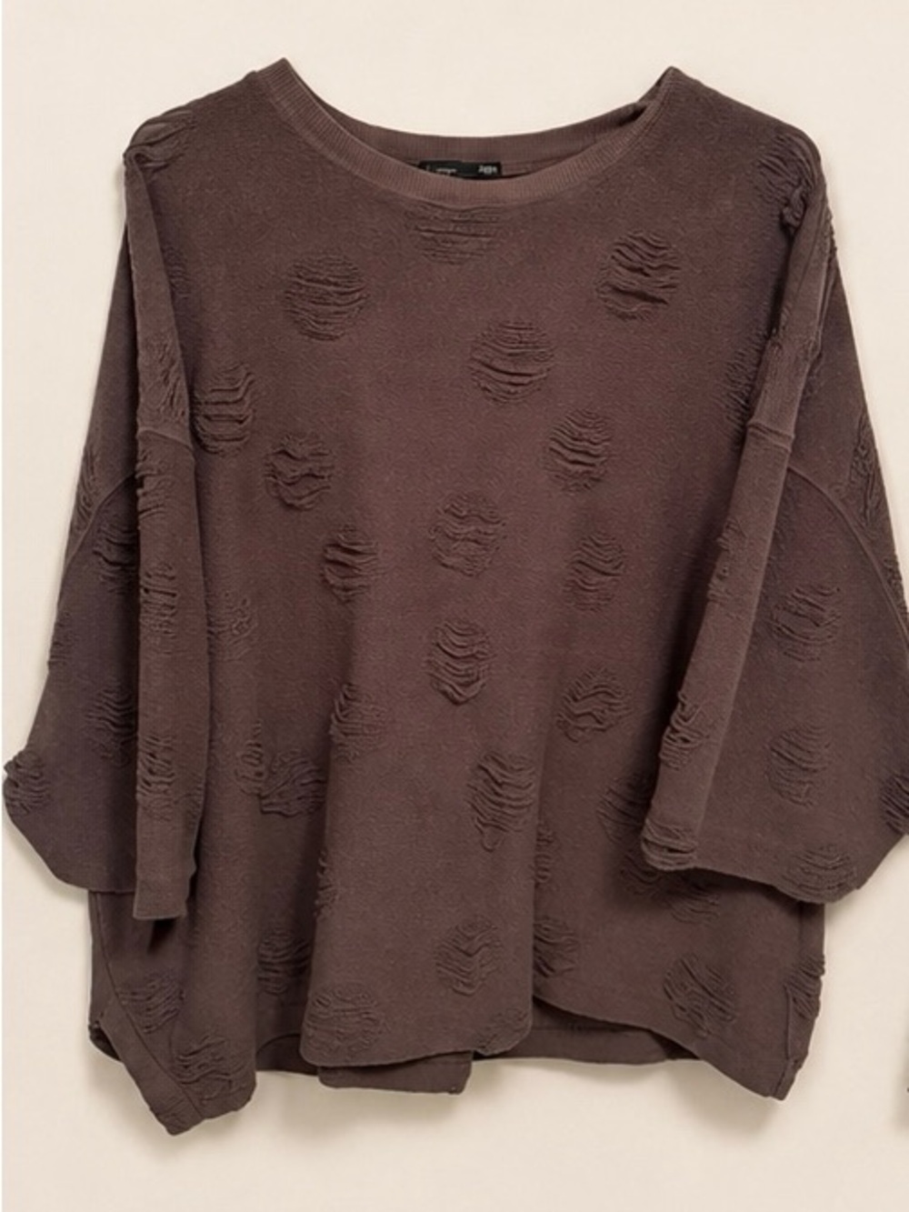 Distressed Grey Lightweight Sweatshirt